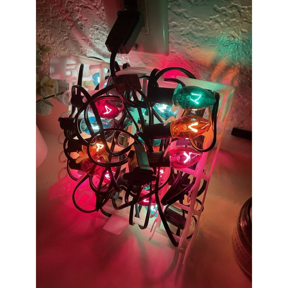 Holiday Living 25ct Ceramic C9 Multicolored Christmas Party String Lights 99505